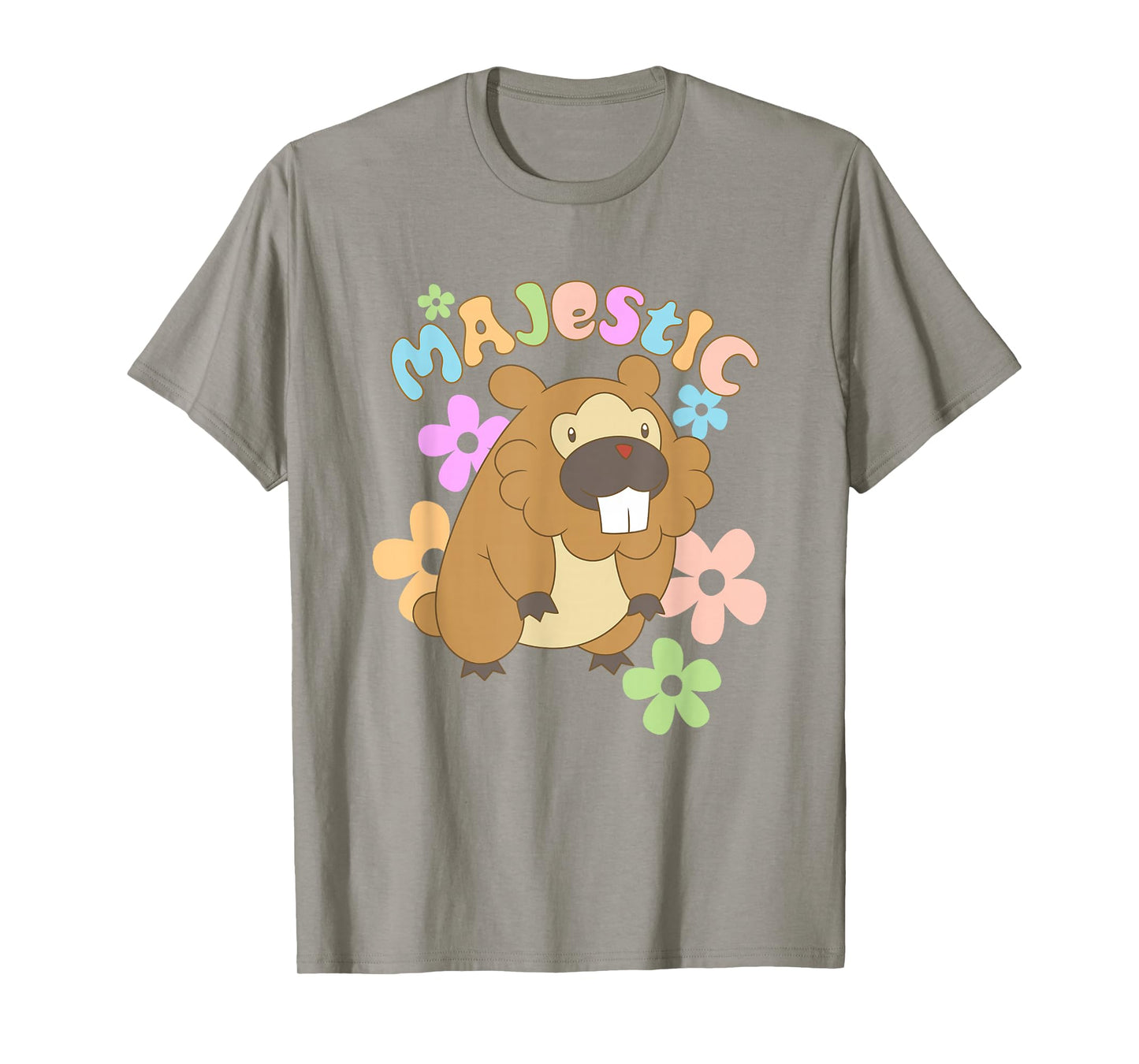 Pokémon Majestic Bidoof Floral Portrait T-Shirt