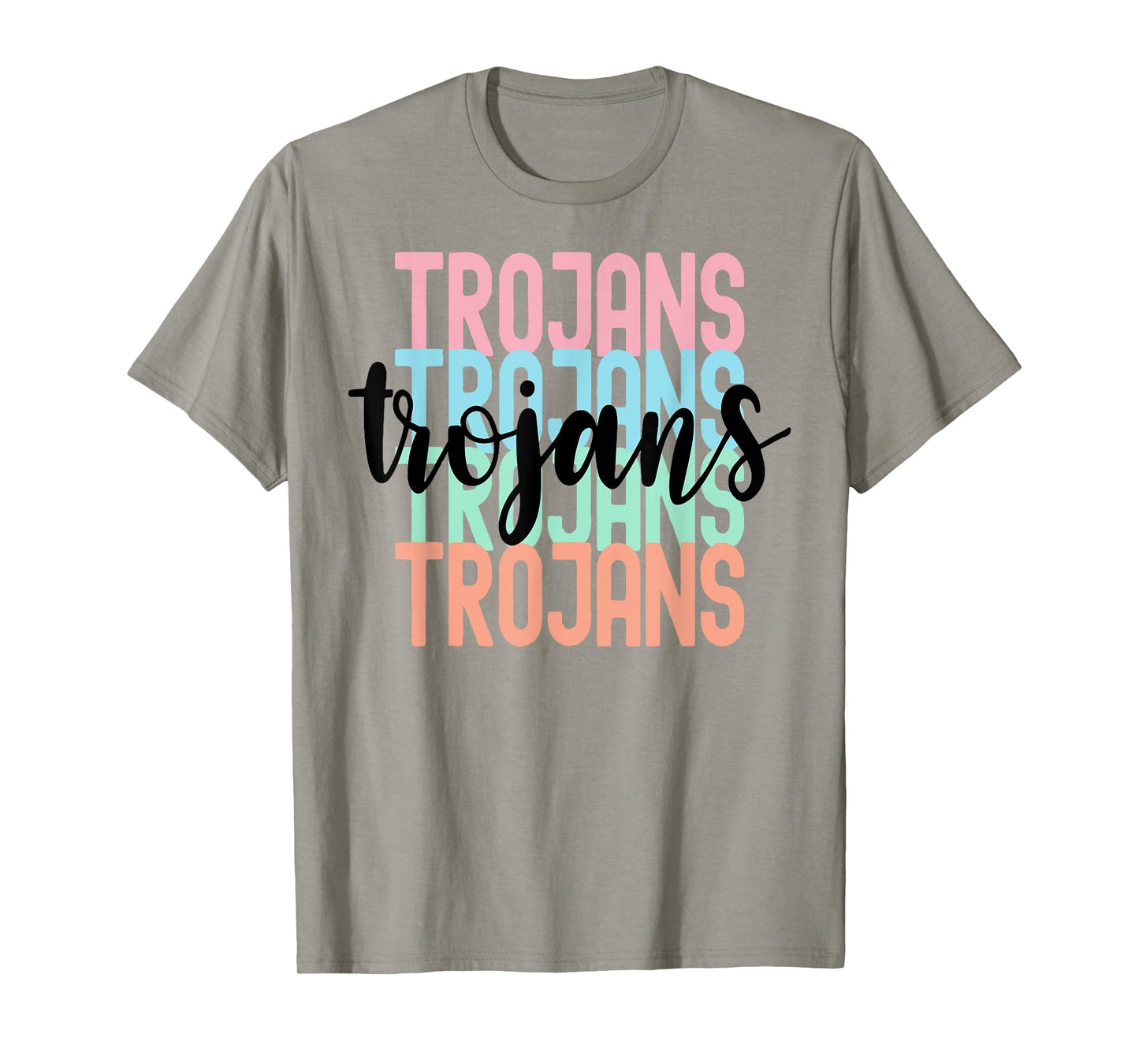 Trojans Team Mascot School Spirit Game Night T-Shirt