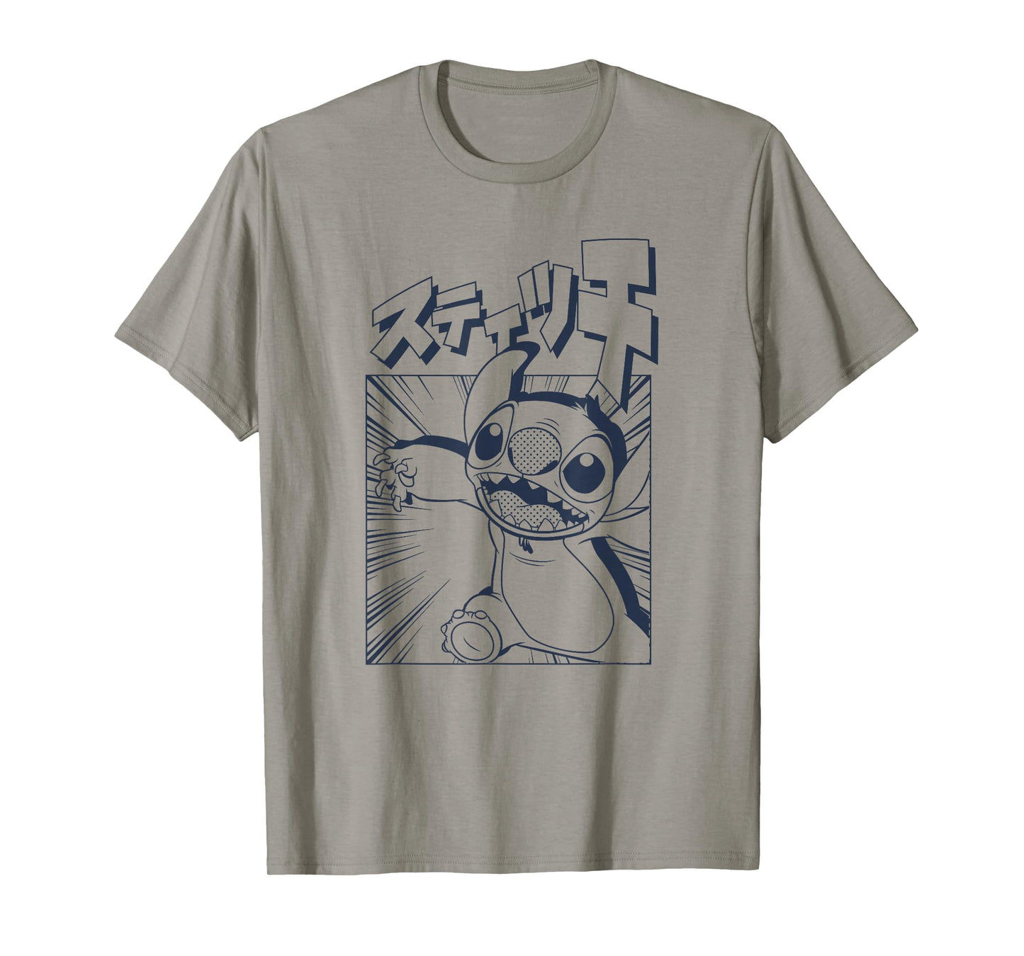 Disney Lilo & Stitch Manga Katakana Japanese Panel Portrait T-Shirt