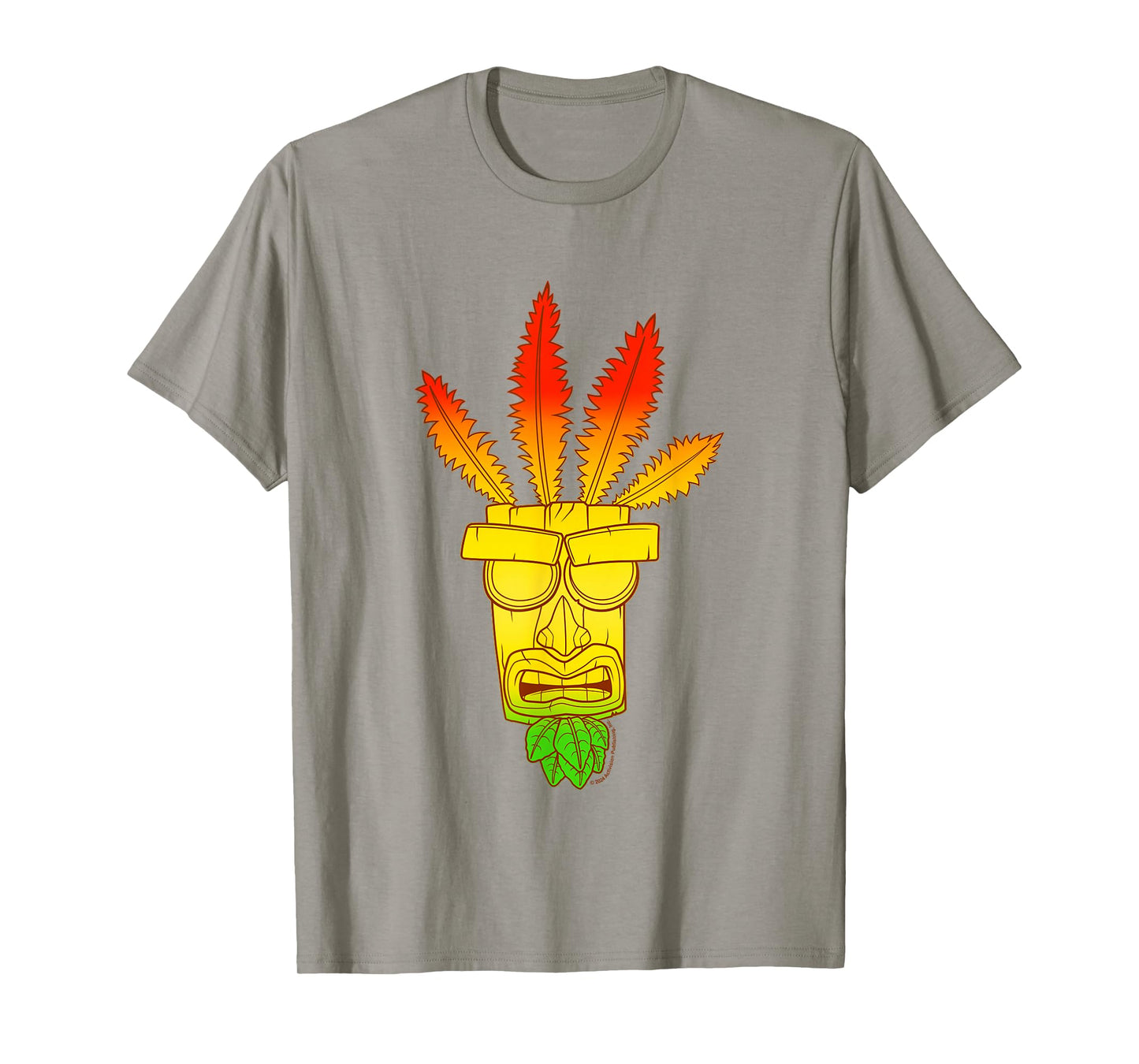 Crash Bandicoot Aku Aku Gradient Colors Chest Logo T-Shirt