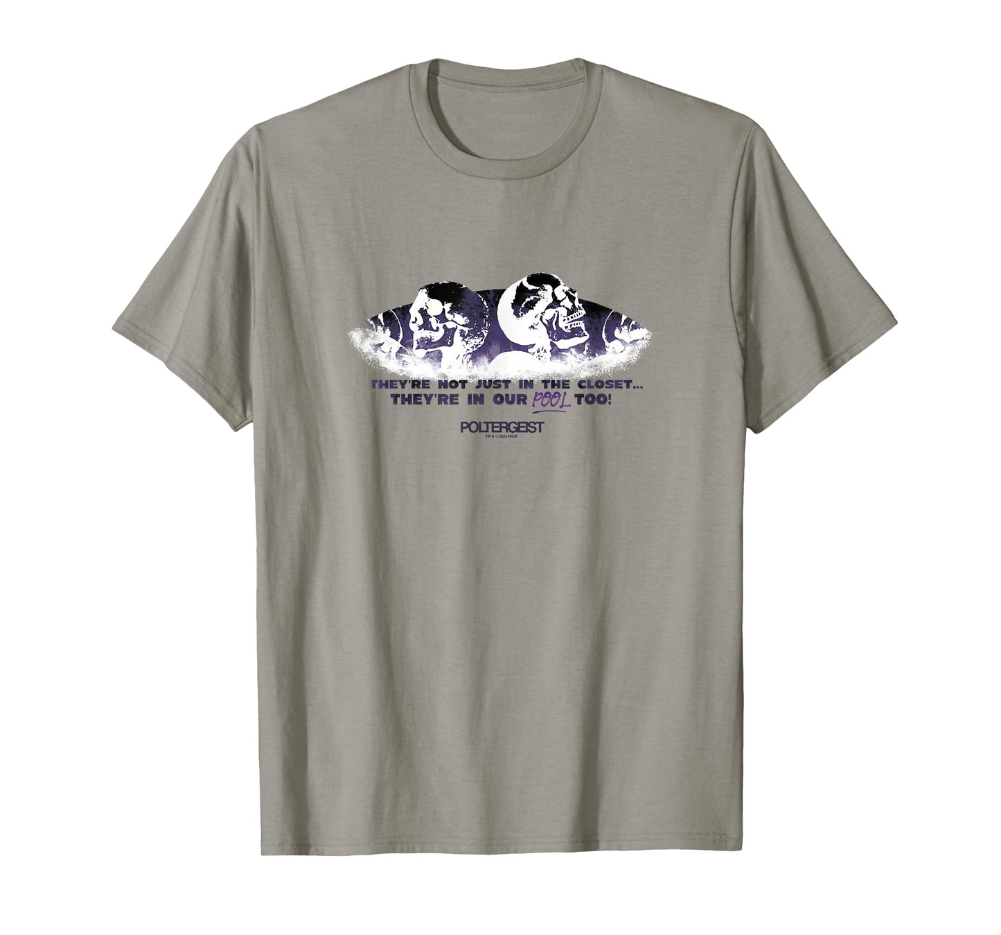 Poltergeist They're In Our Pool Too! Vintage Skeletons Logo T-Shirt