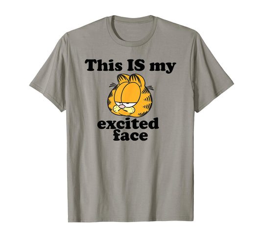 Garfield This is My Excited Face Sarcastic Cartoon Cat T-Shirt