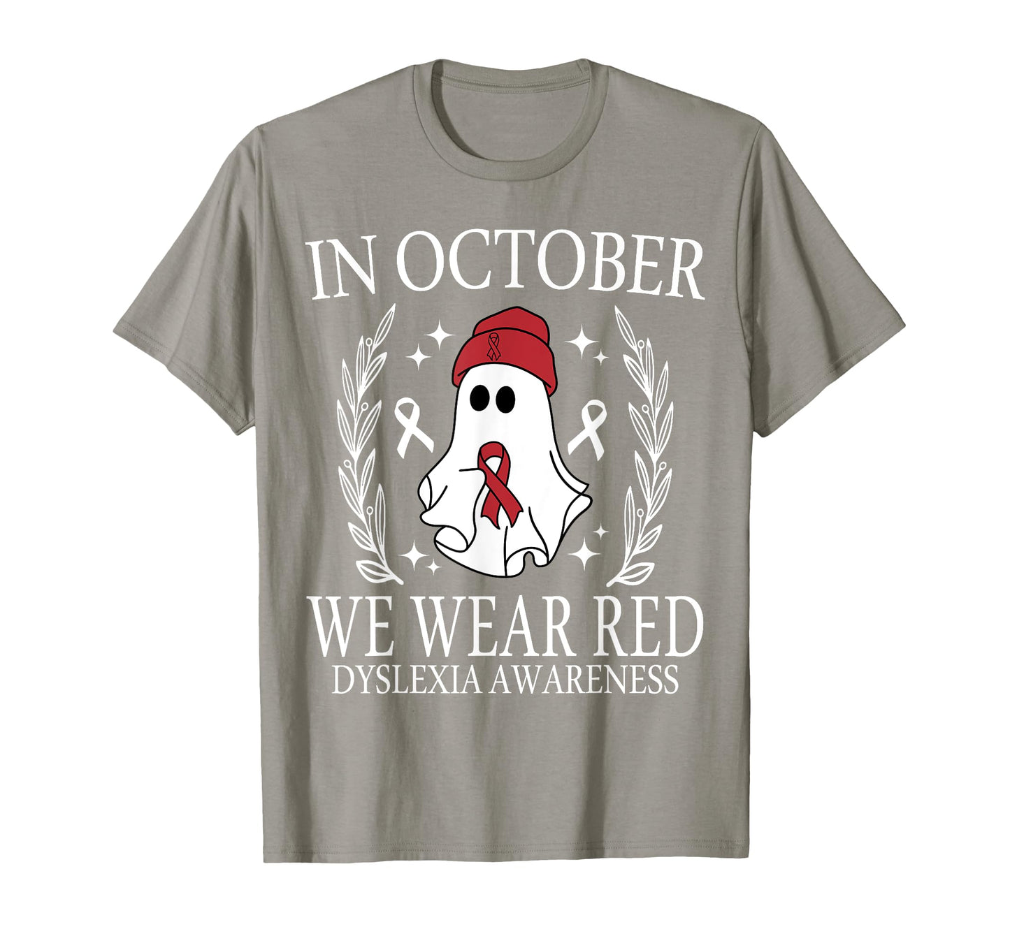 In October We Wear Red Dyslexia Awareness Student Teacher T-Shirt