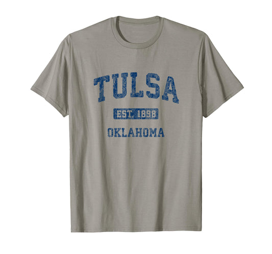 Tulsa Oklahoma OK Vintage Athletic Sports Design T-Shirt