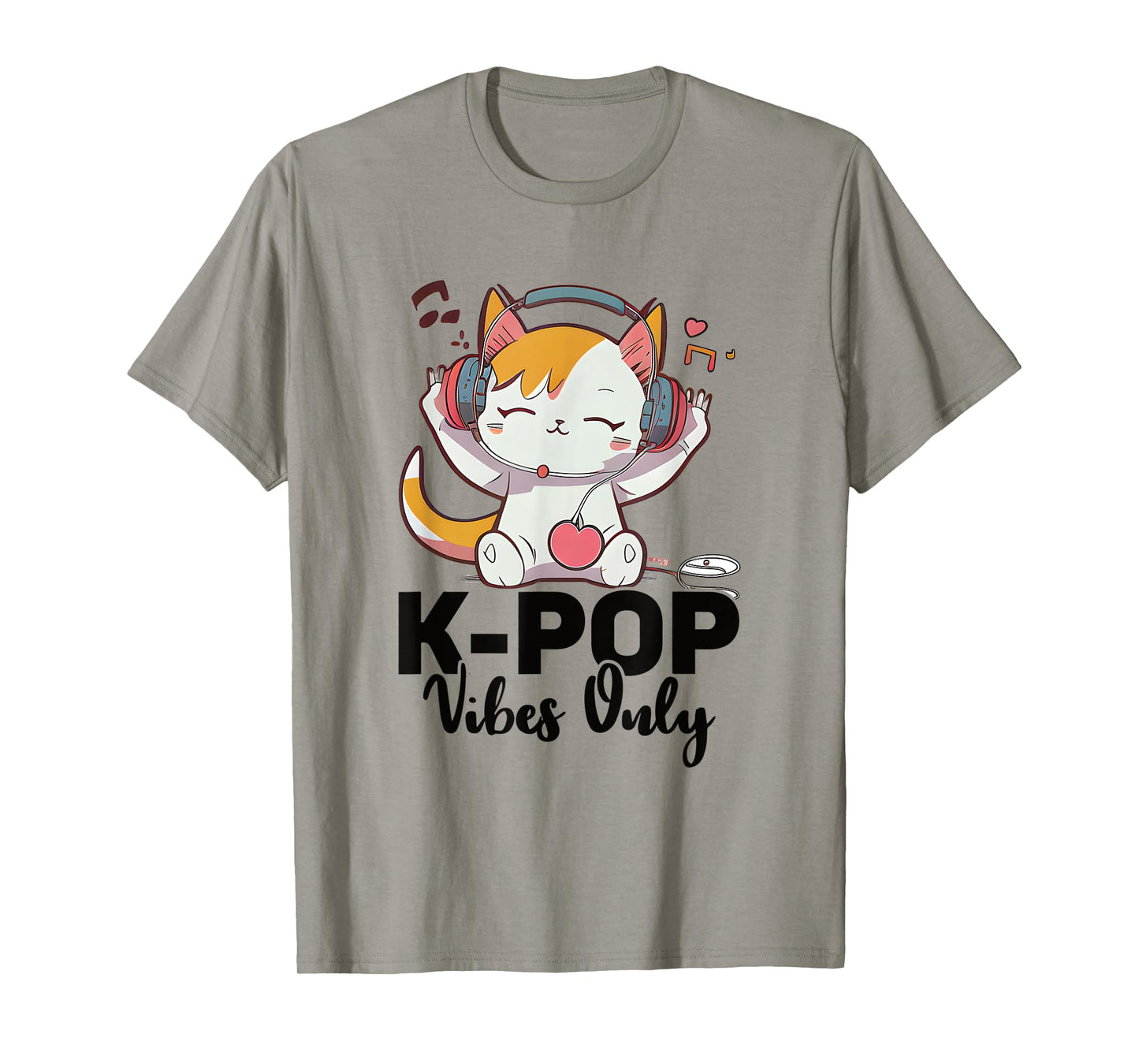 Kpop Vibes Only Merchandise Cat K-Pop Fashion Fangirls T-Shirt
