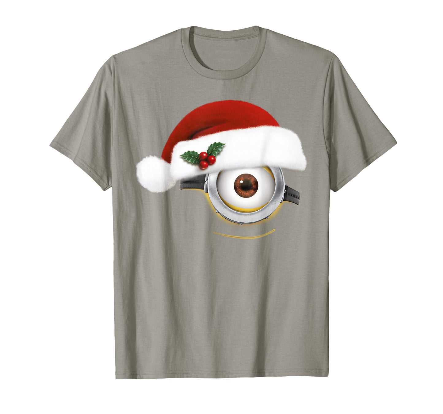 Despicable Me Minions Christmas Santa Hat Big Face T-Shirt