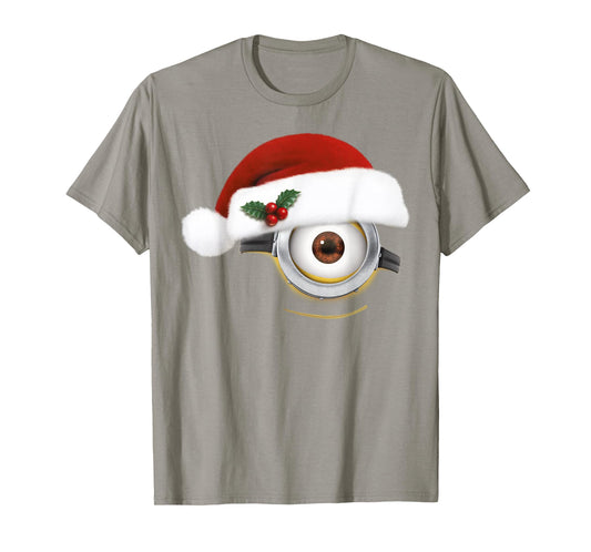 Despicable Me Minions Christmas Santa Hat Big Face T-Shirt