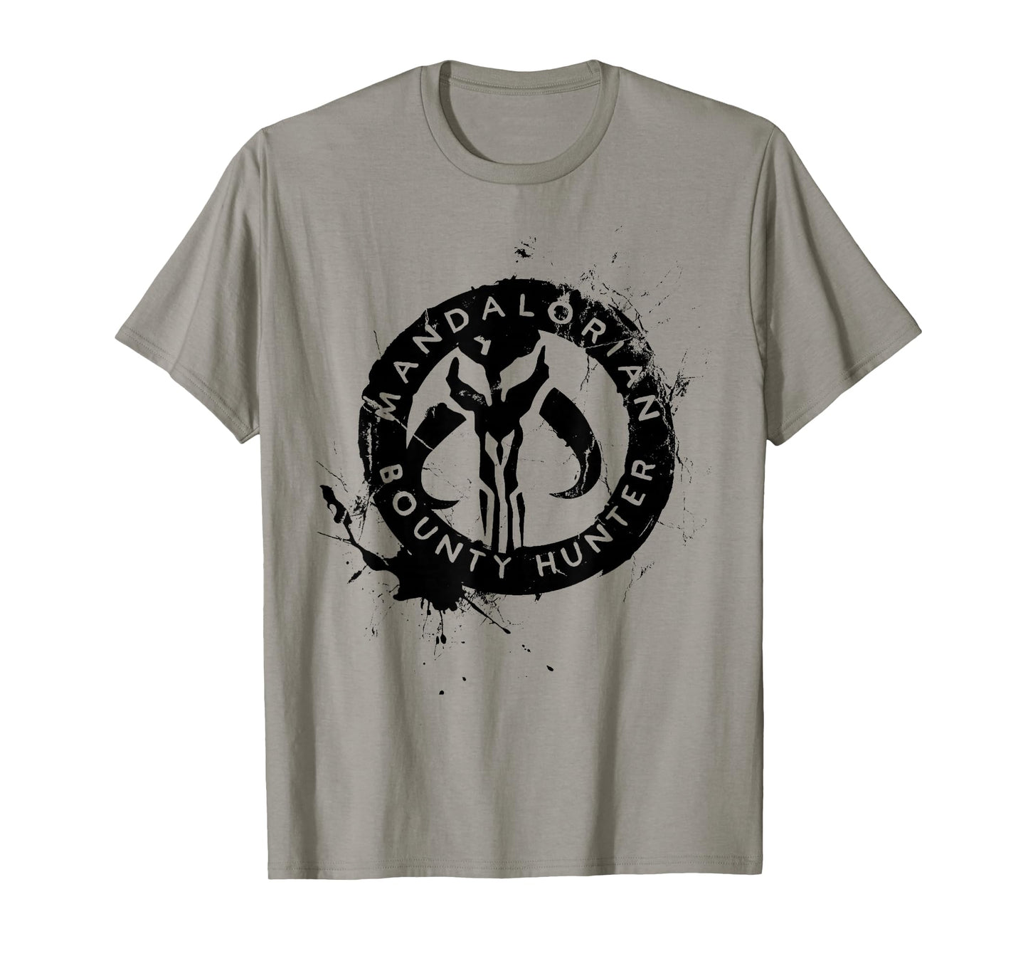 Star Wars The Mandalorian Bounty Hunter Splatter Logo T-Shirt