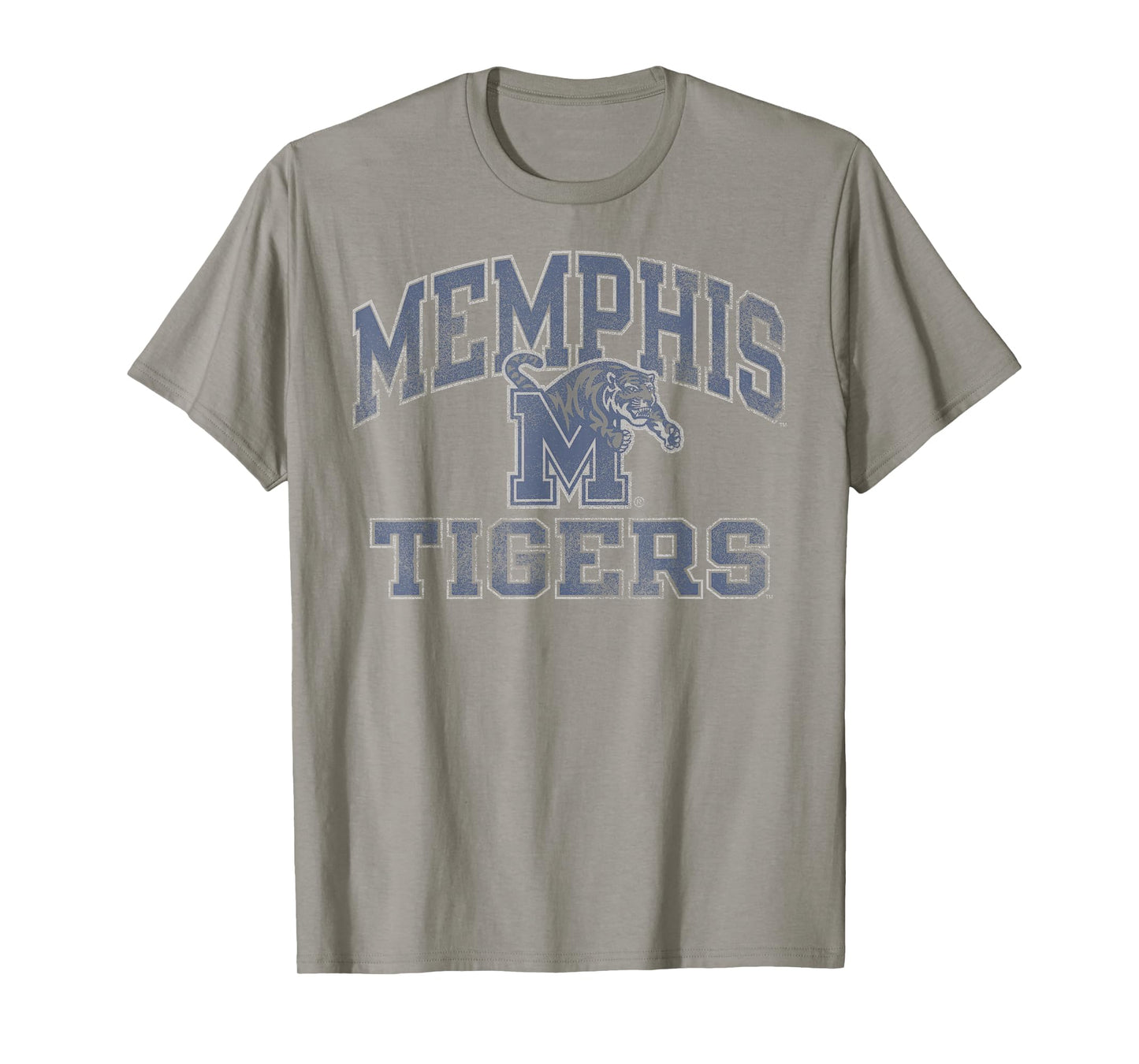 Memphis Tigers Vintage Worn Gray Officially Licensed T-Shirt