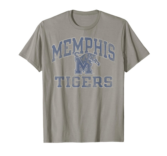 Memphis Tigers Vintage Worn Gray Officially Licensed T-Shirt