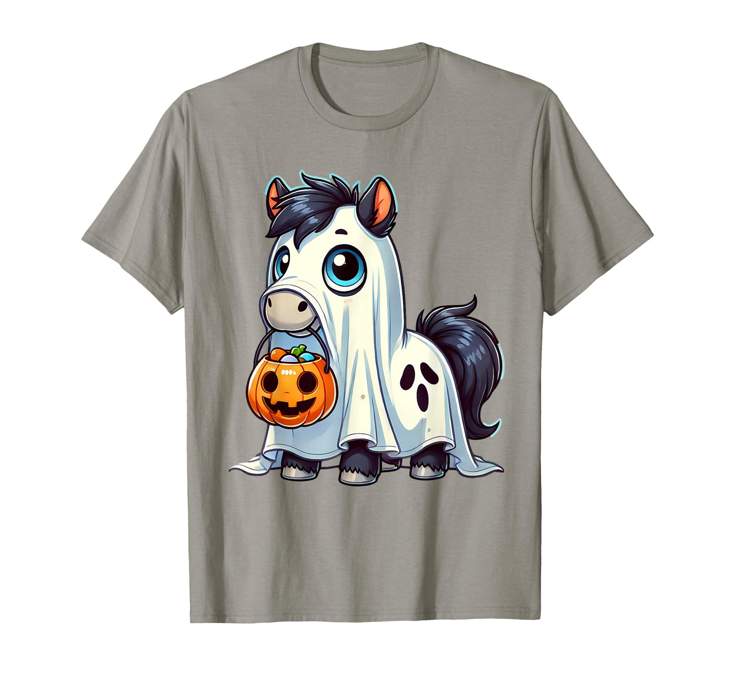 Horse Ghost Halloween Farm Animal Men Women Kids T-Shirt