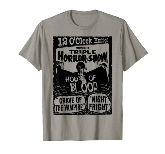 House of Blood Vampire Gothic Vintage Horror Movie Monster T-Shirt