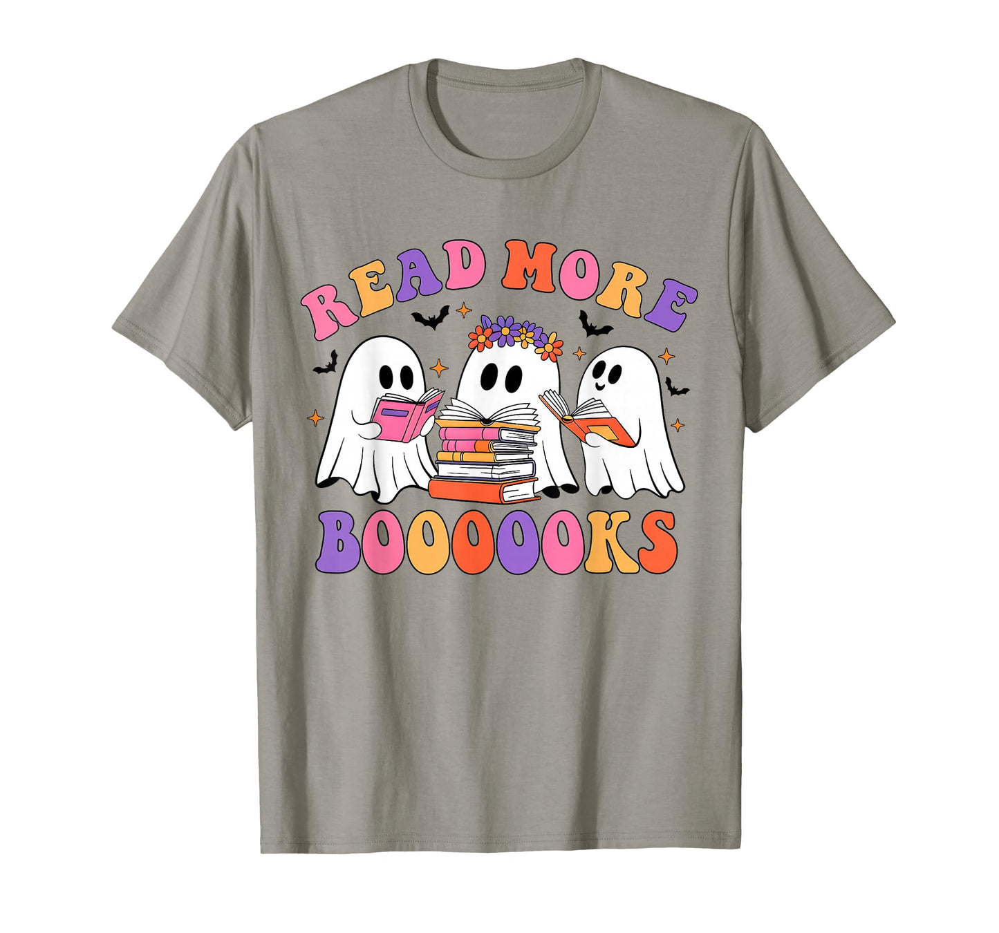 Cute Ghost Read More Books Lover Teacher Halloween Costume T-Shirt