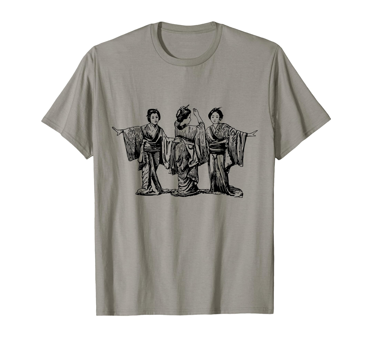 Antique Illustration Of 3 Japanese Geishas Timeless Elegance T-Shirt