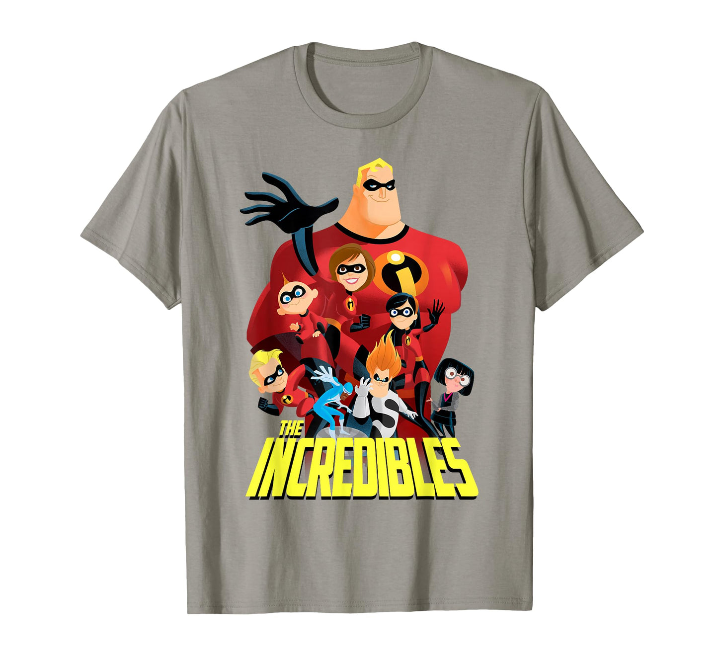 Disney Pixar The Incredibles Bold Movie Logo Group Shot T-Shirt