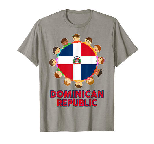 Toddler Dominican-Shirt Republic Flag Hispanic Heritage Kids T-Shirt