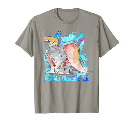 Disney Dumbo Watercolor Portrait T-Shirt Small