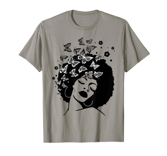 Melanin Queen African American Strong Black Natural Afro T-Shirt