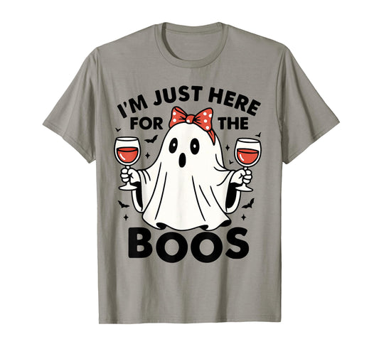 I'm just here for The boos Halloween Women Ghost Cute Funny T-Shirt