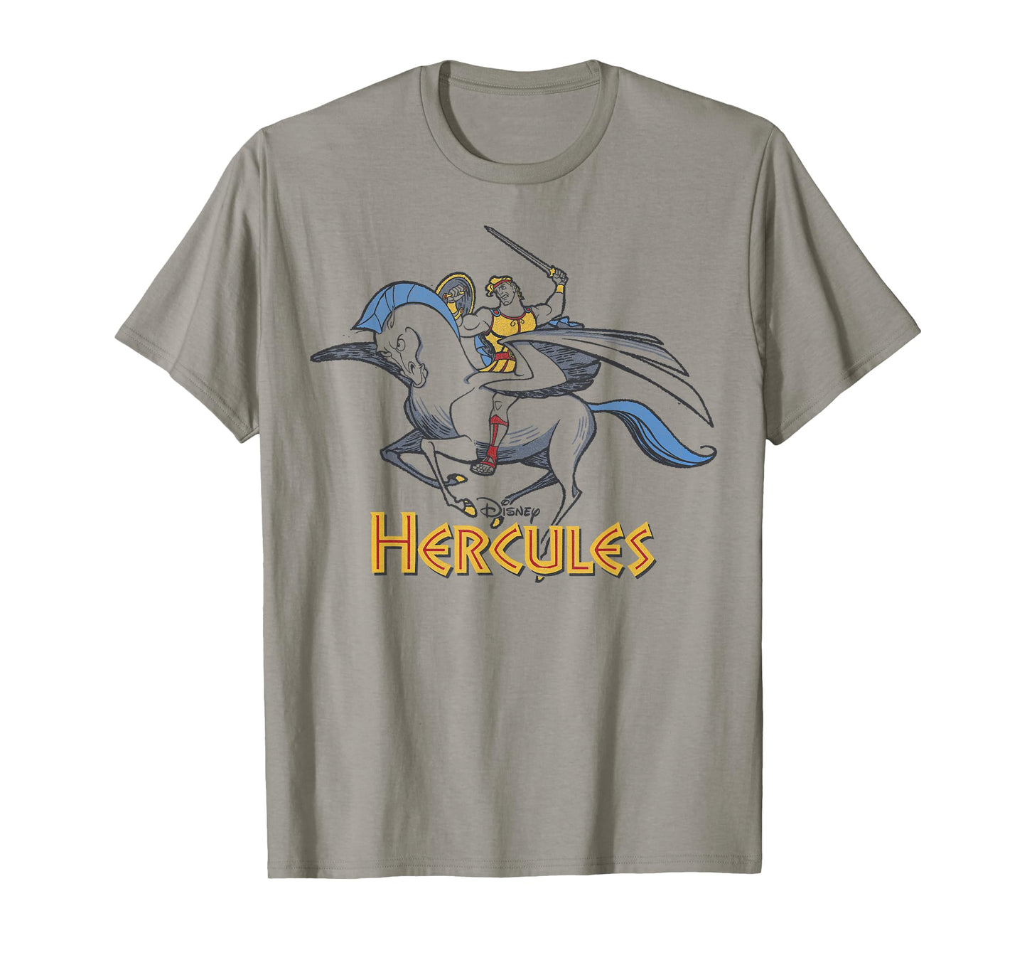 Disney Hercules Distressed Riding Pegasus Graphic T-Shirt T-Shirt