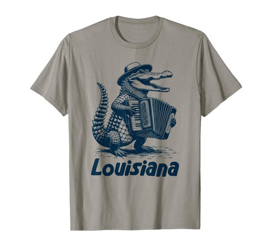 Louisiana Swamp Pop Alligators New Orleans Music T-Shirt