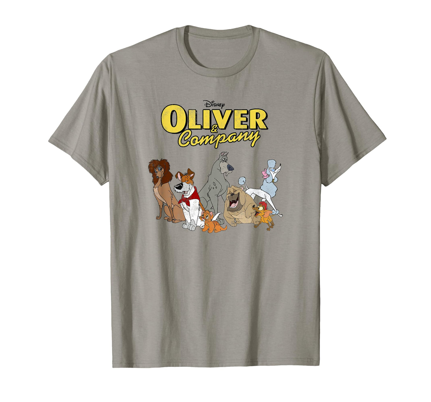 Disney Oliver & Company Group Shot Dog Gang Logo T-Shirt