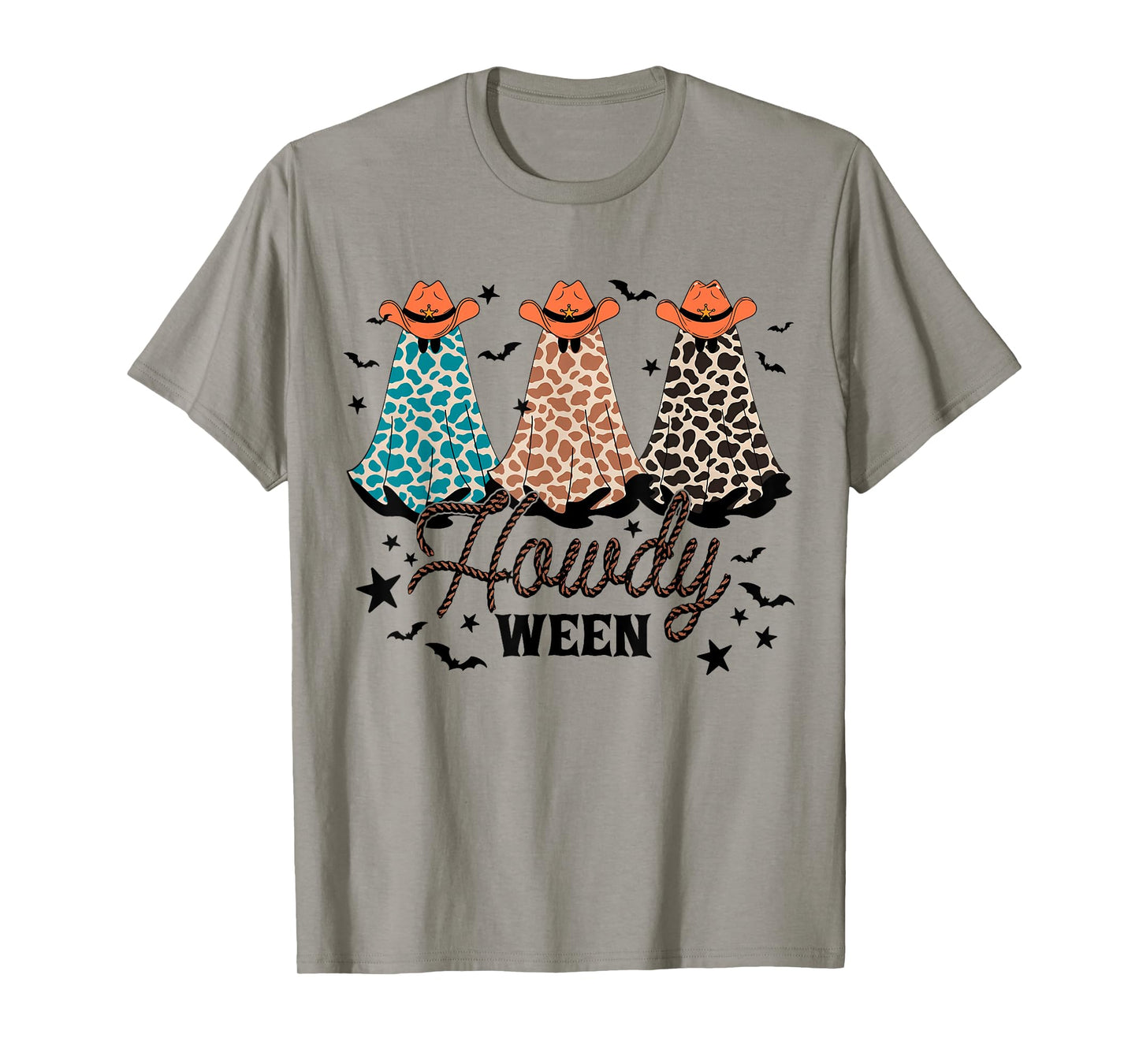 Howdy Ween Ghouls Funny Cowgirl Halloween Western Spooky T-Shirt