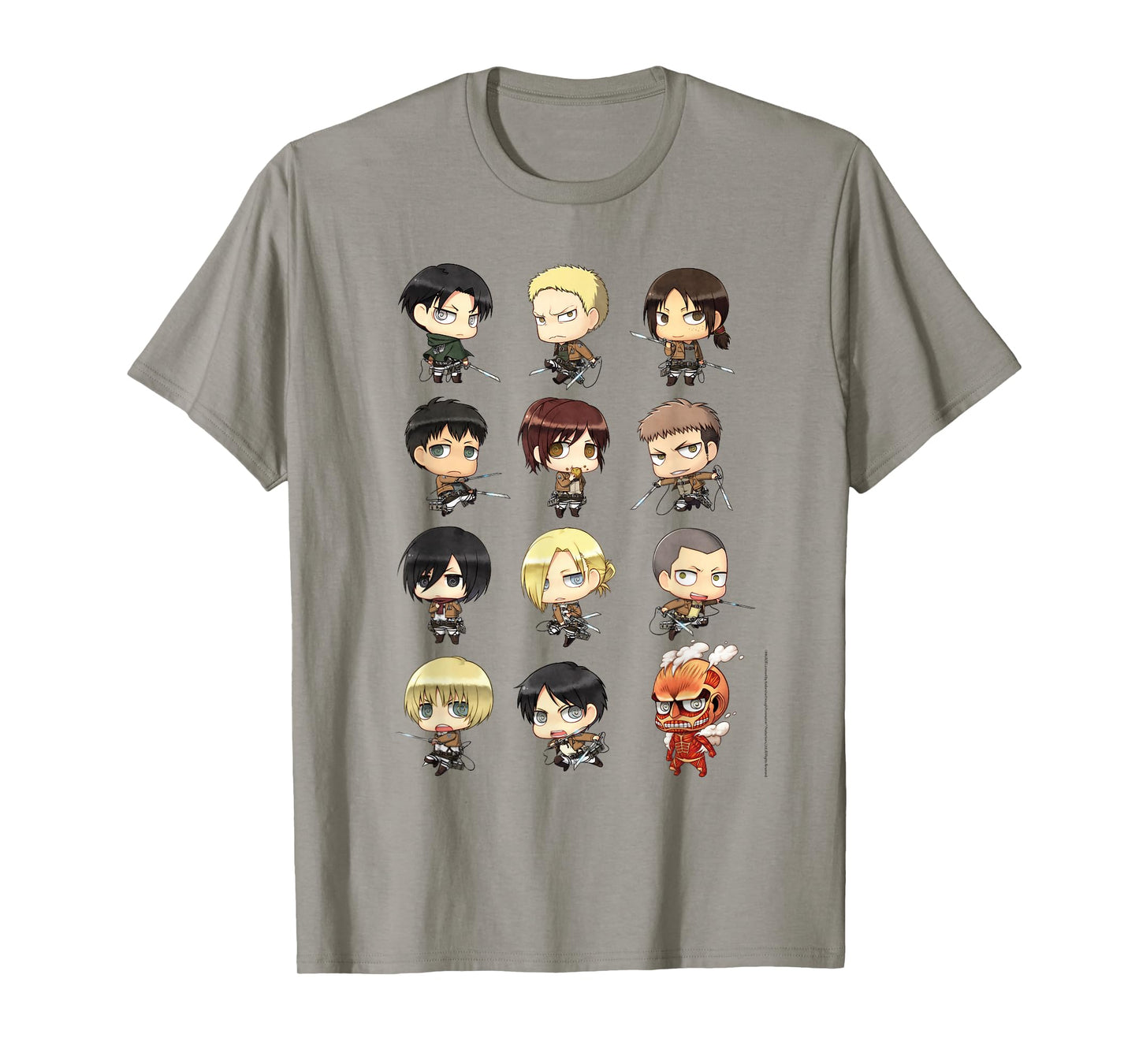 Attack on Titan Chibi All Characters Anime T-Shirt
