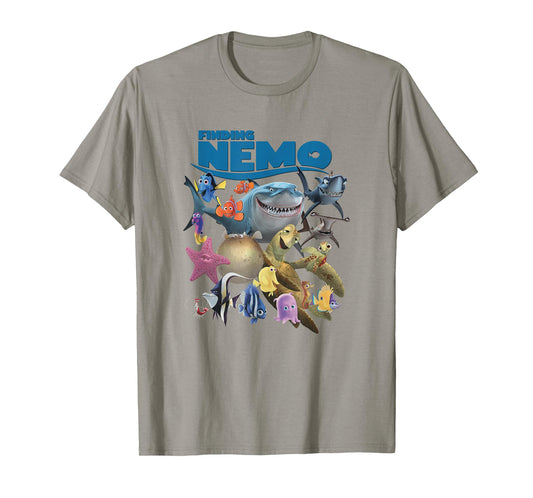 Disney Pixar Finding Nemo Iconic Characters Group Shot Logo T-Shirt