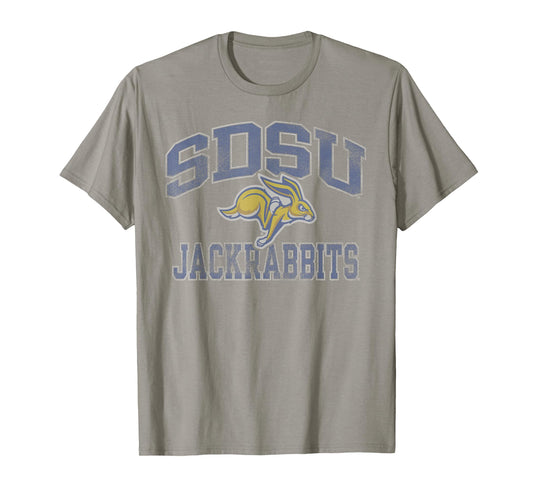 South Dakota State Jackrabbits Vintage Worn Gray T-Shirt