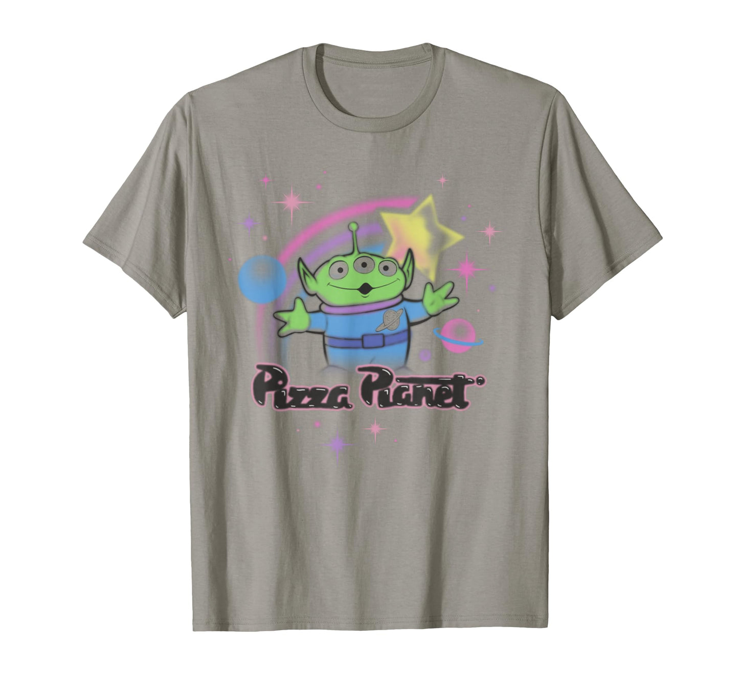 Disney Pixar Toy Story Alien Pizza Planet Airbrush T-Shirt