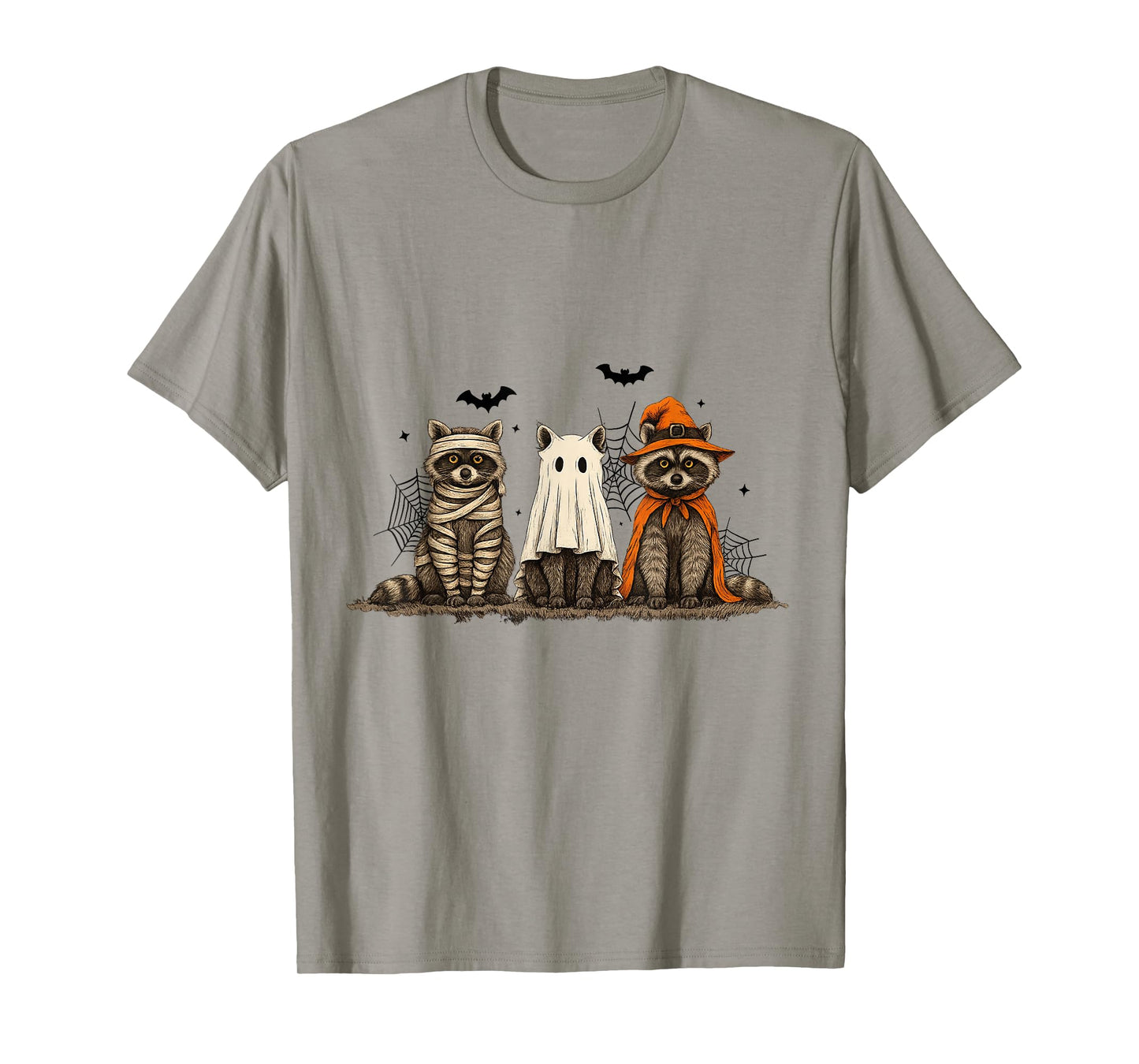 Cute Spooky Halloween Raccoons Men Women Kids Funny Raccoon T-Shirt