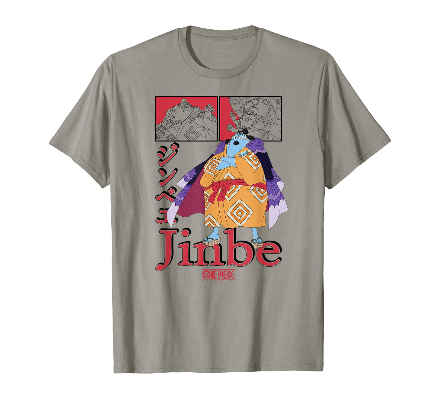 One Piece Anime Jinbe Collage with Kanji T-Shirt
