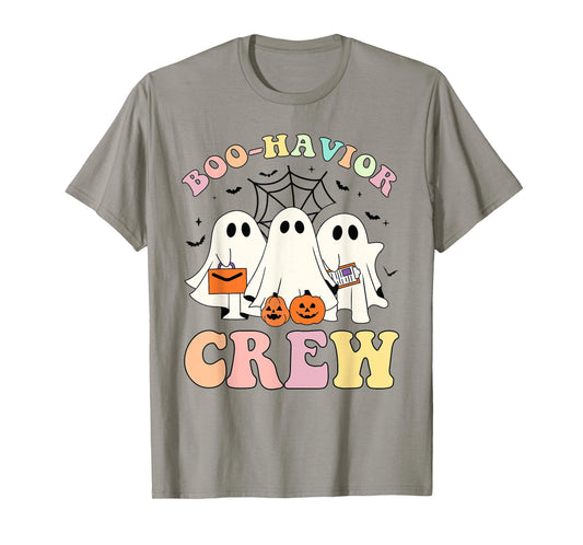 Boo-Havior Crew Behavior Analyst Cute Ghost RBT Halloween T-Shirt