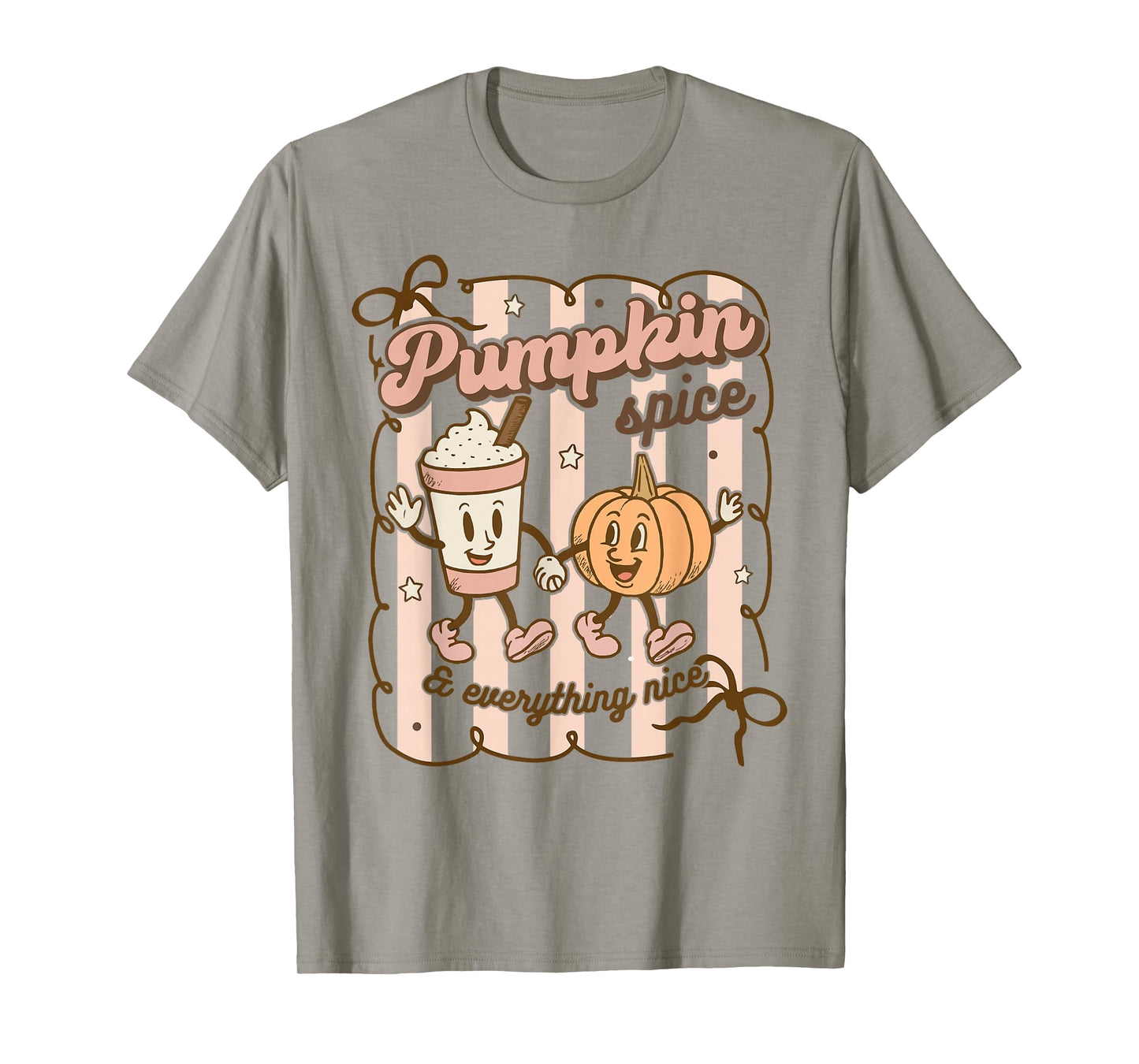 Pumpkin Spice Everything Nice Retro Fall Season Halloween T-Shirt