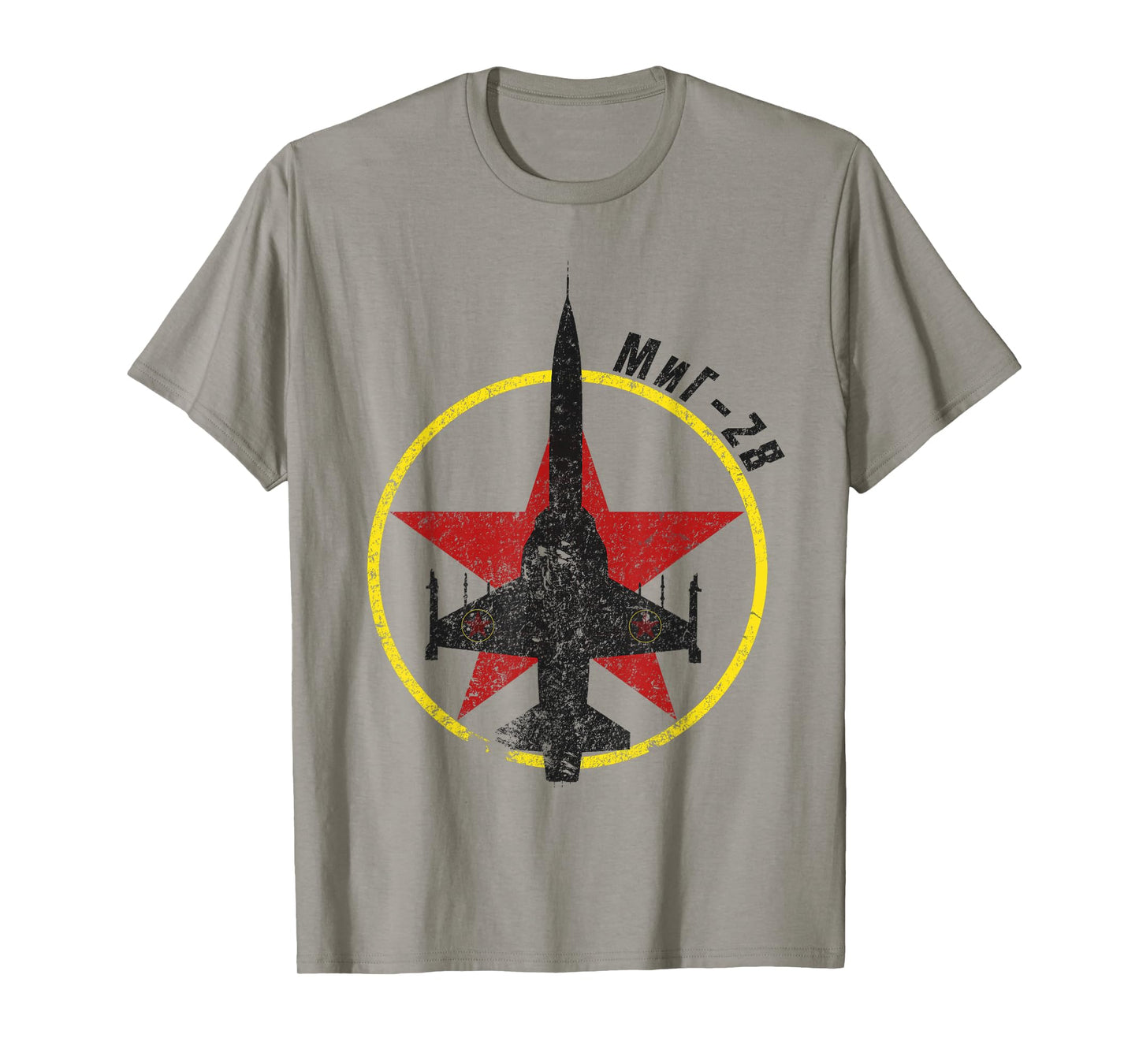 MiG-28 Fictional Soviet Bloc Jet Fighter Red Star T-Shirt T-Shirt