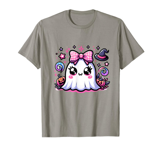 Halloween coquette pink bows and cute boojee ghost girls T-Shirt