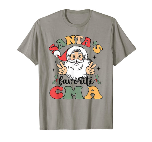 Groovy Santas Favorite CMA Christmas Nurse T-Shirt