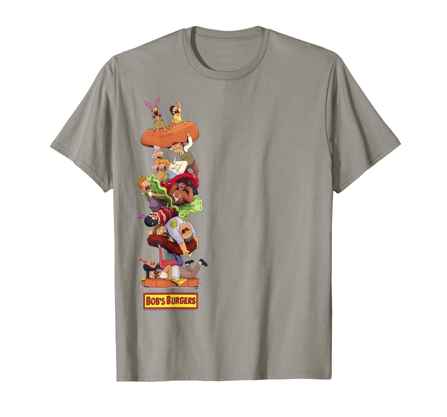 Bob's Burgers Group Shot Burger Stack T-Shirt