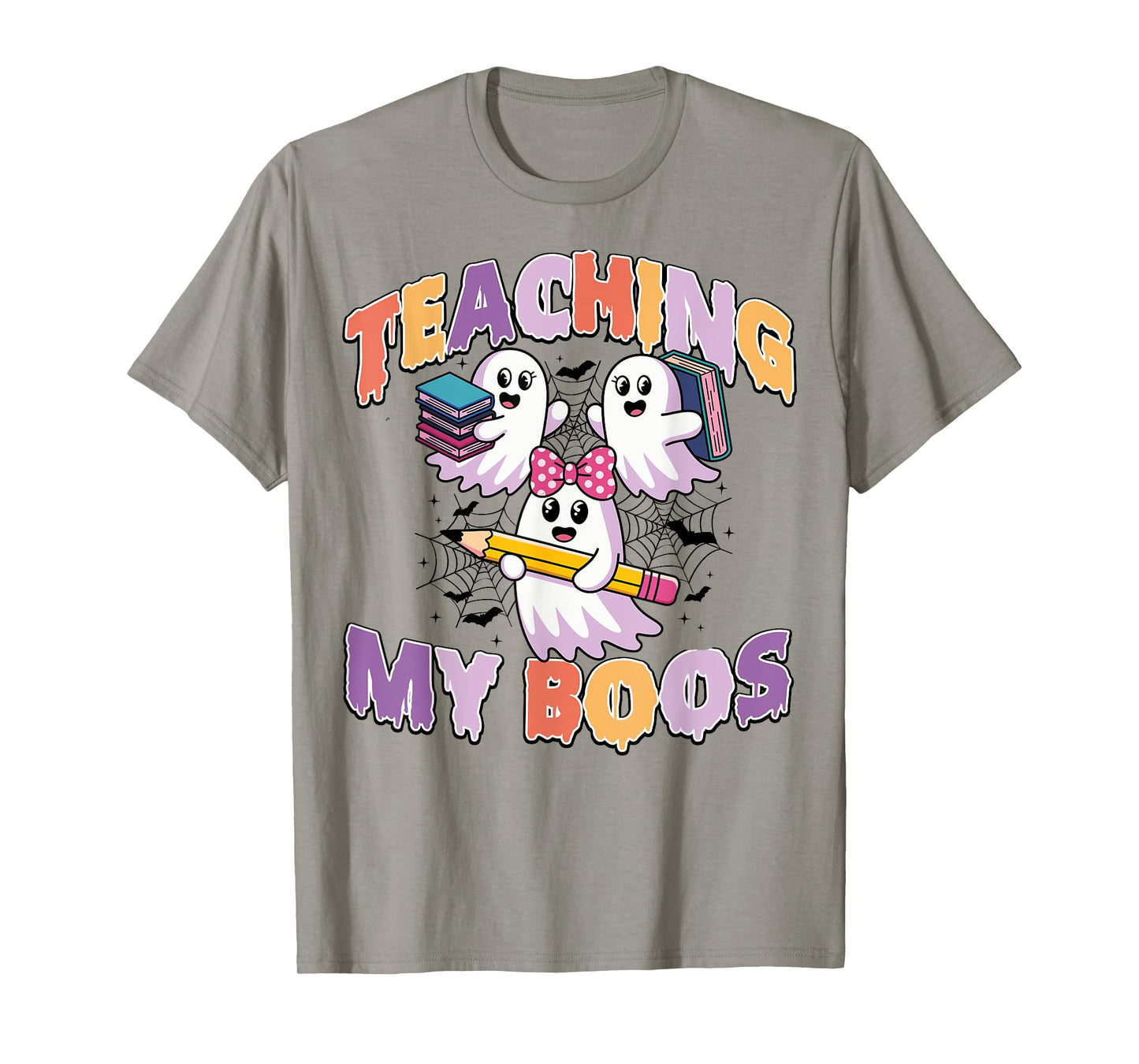 Teachers Teaching My Boos Funny Costume Halloween Ghost T-Shirt