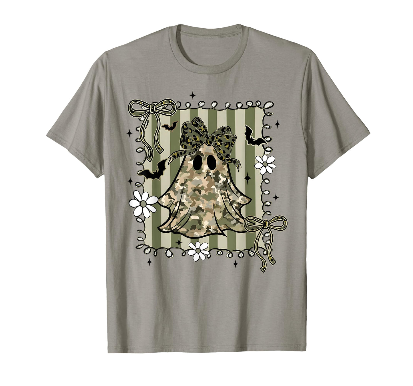 Funny Halloween Camouflage Camo Ghost Hello Hunting Season T-Shirt