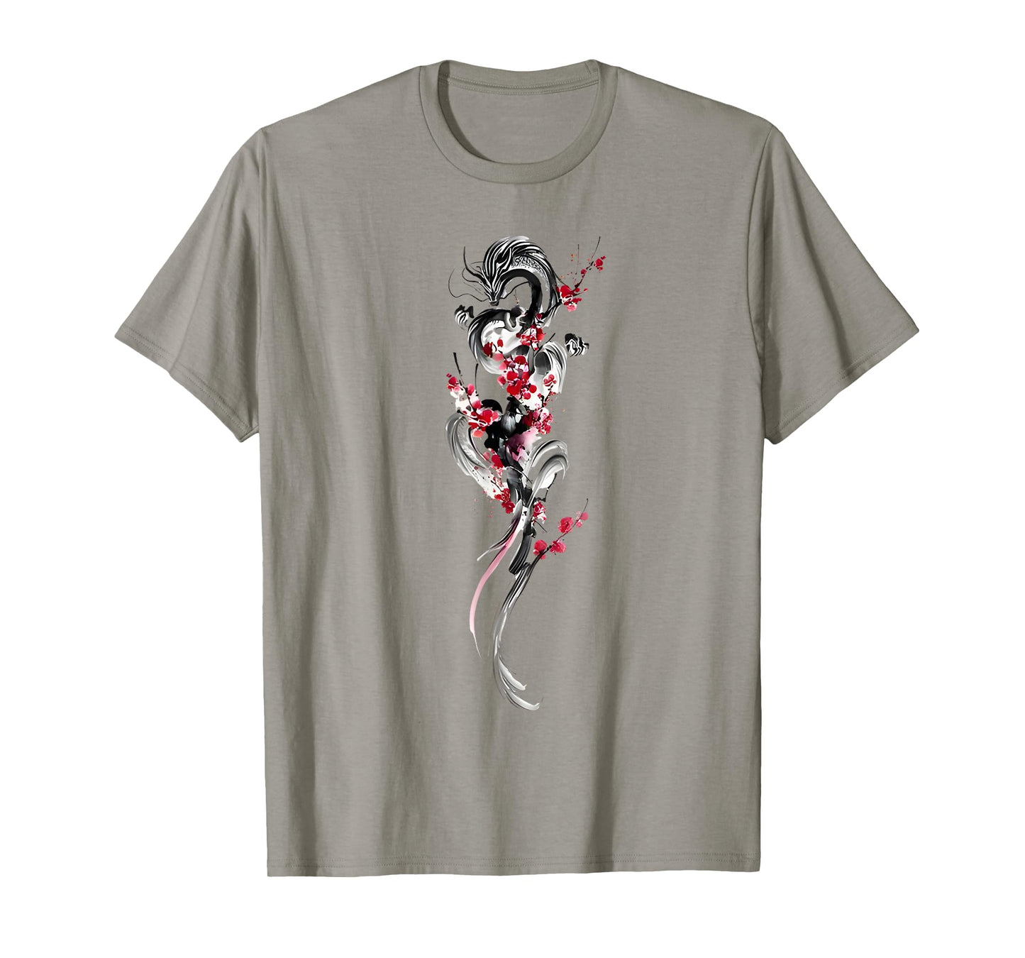 Cherry Blossom Japanese Dragon Asian Retro 80’s Style T-Shirt