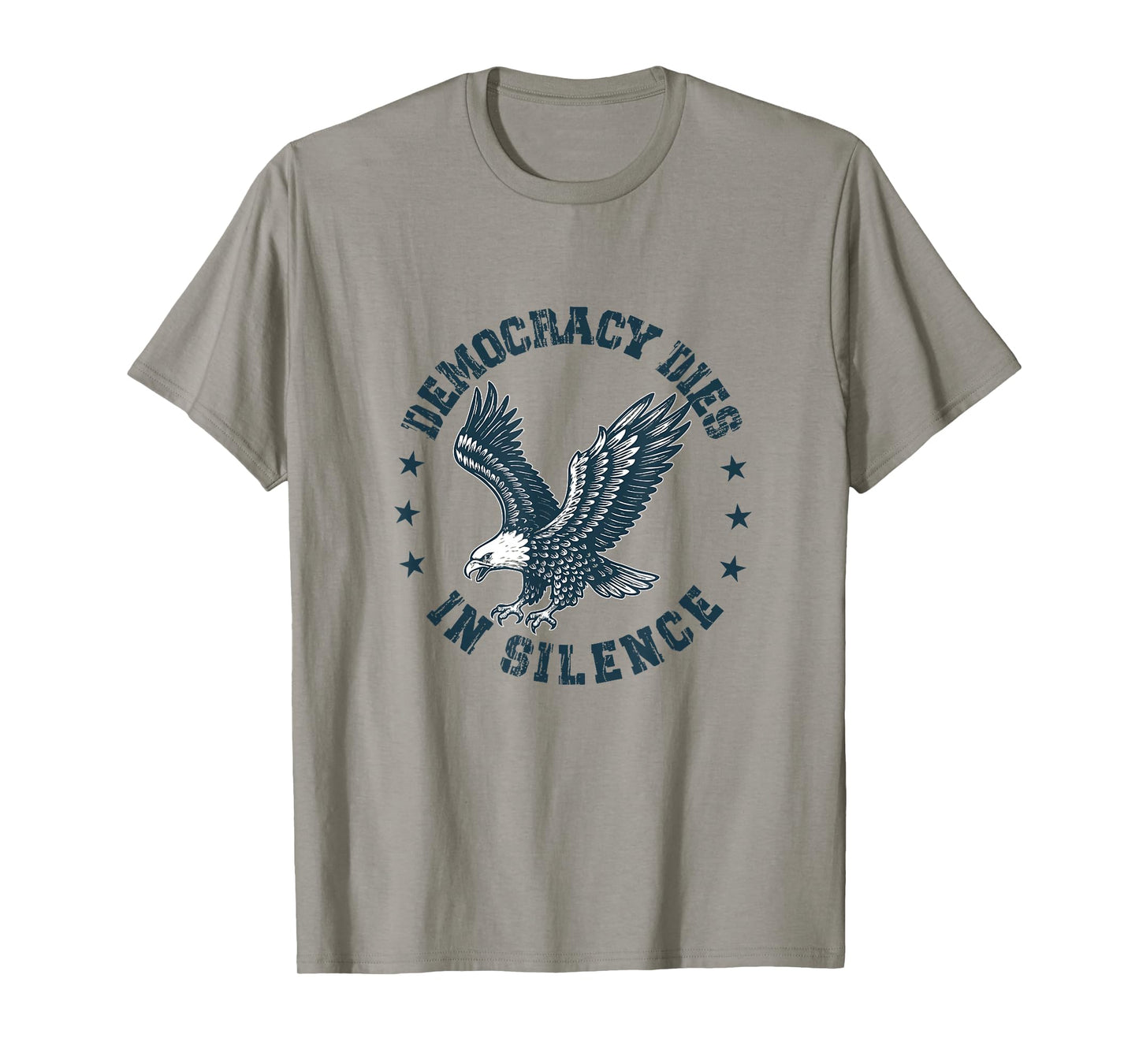 Democracy Dies in Silence American Flag Patriot Constitution T-Shirt