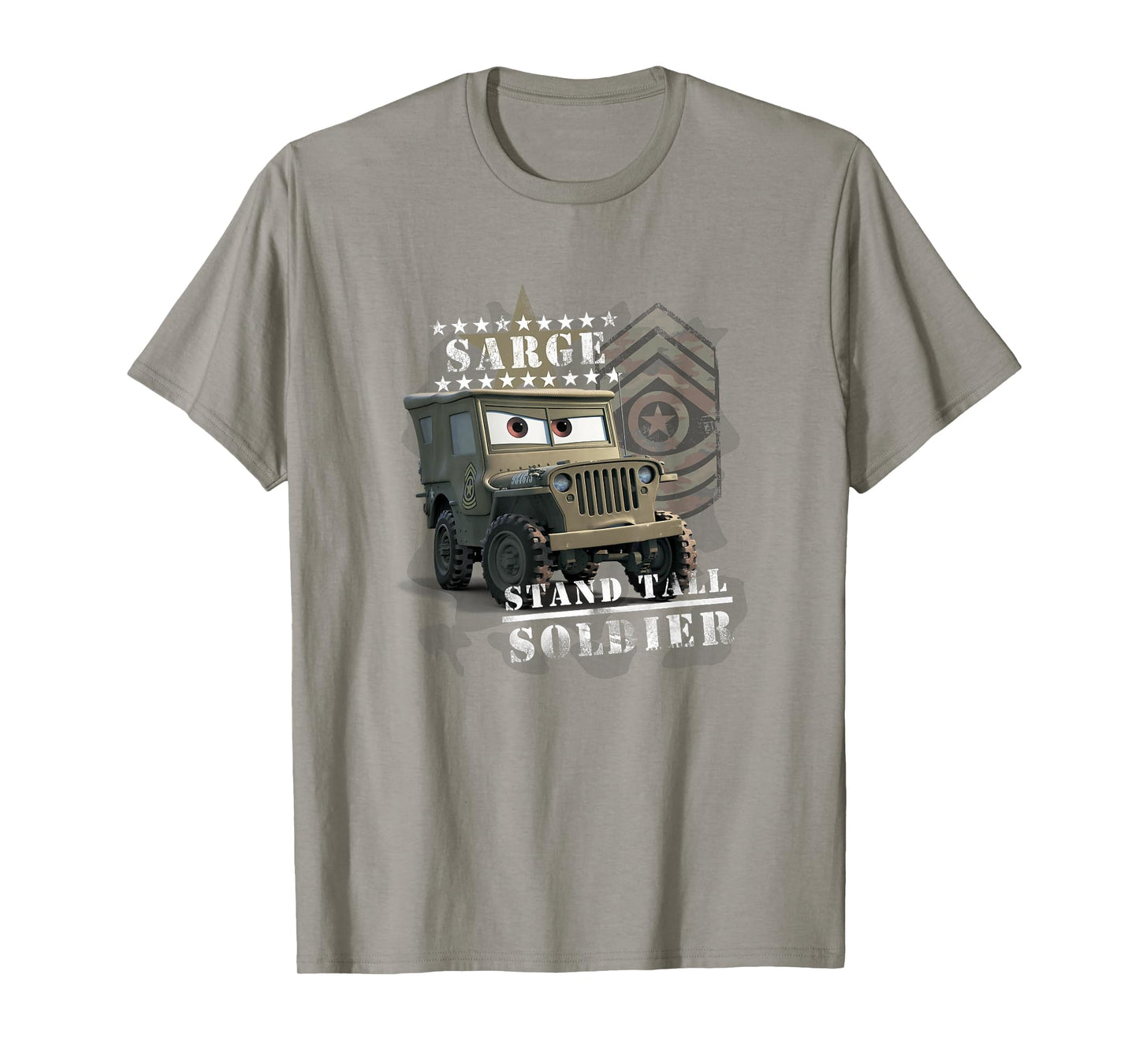 Disney Pixar Cars Sarge Stand Tall Soldier Vintage Shot T-Shirt