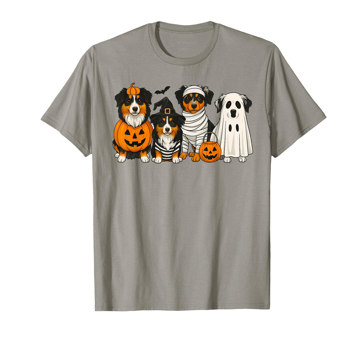 Australian Shepherd Lover Aussie Mom Halloween Vibes Spooky T-Shirt