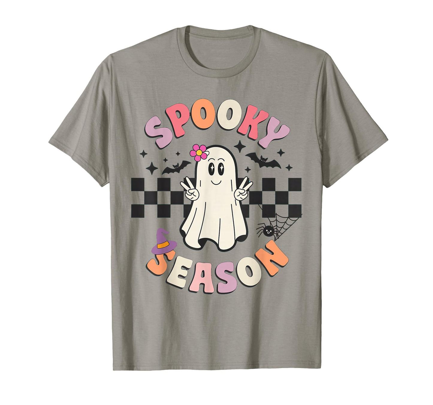 Spooky Season Retro Happy Halloween Ghost T-Shirt