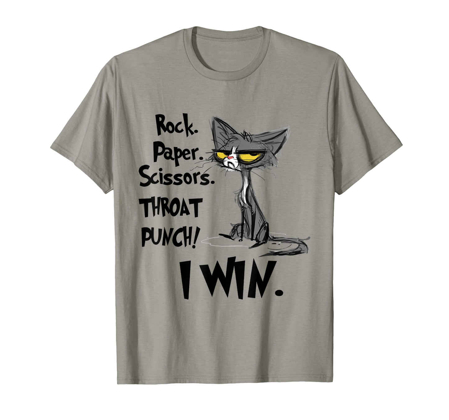 Rock Paper Scissors Throat Punch I Win T-Shirt