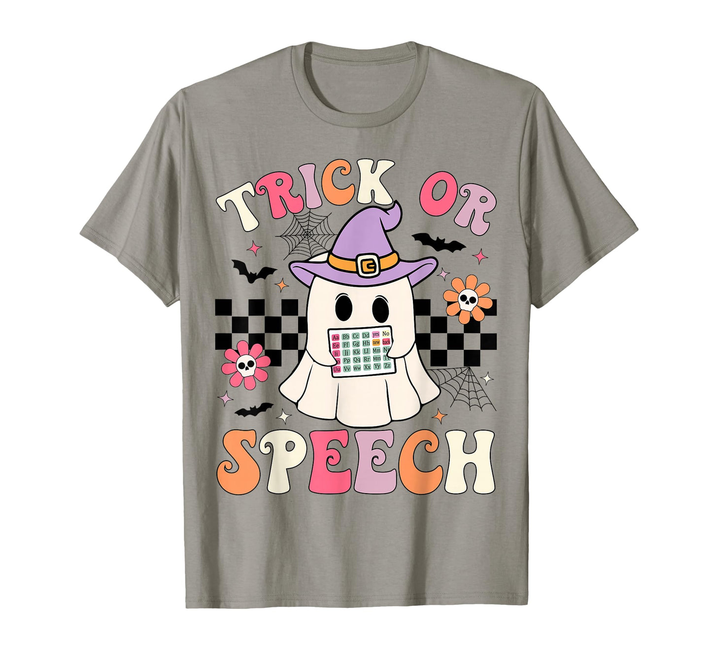 Trick or Speech Retro SLP Halloween Speech Therapy Halloween T-Shirt