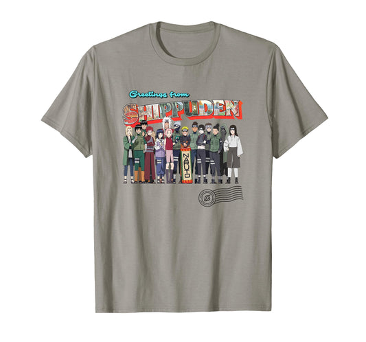 Naruto Shippuden Greetings Hidden Leaf Destination Anime T-Shirt