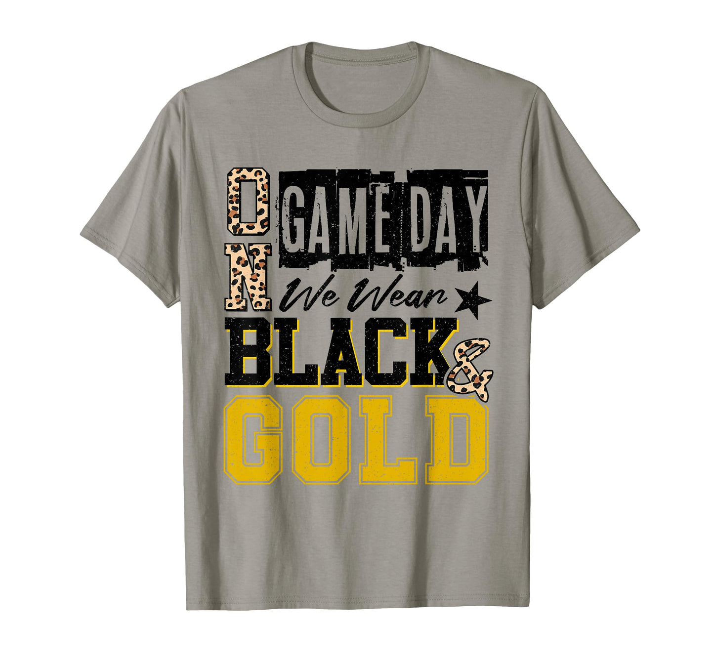 On Gameday Football We Wear Black And Gold School Spirit T-Shirt